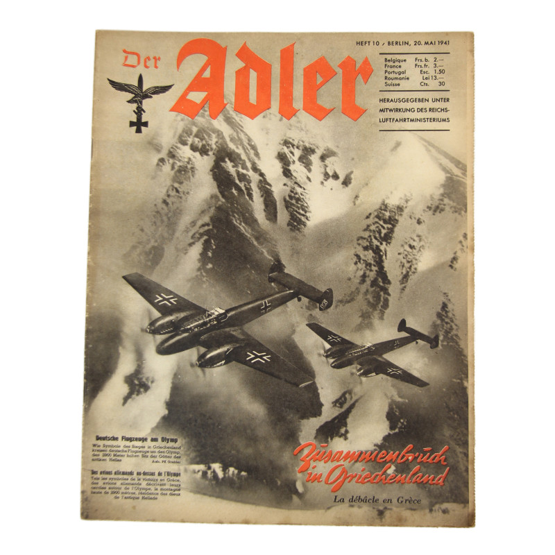 Magazine, Der Adler, May 20, 1941, Bilingual Edition