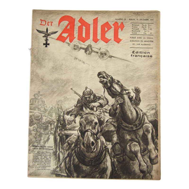 Magazine, Der Adler, December 16, 1941, French Edition