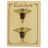 Pair, Insignias, Collar, Officer, US Army Dental Corps, Luxenberg