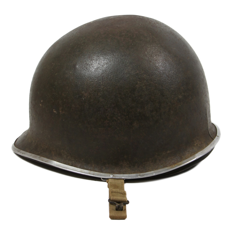 Casque M1, pattes fixes, liner WESTINGHOUSE, T/5 Ralph Williams, assistant aumônier, ETO