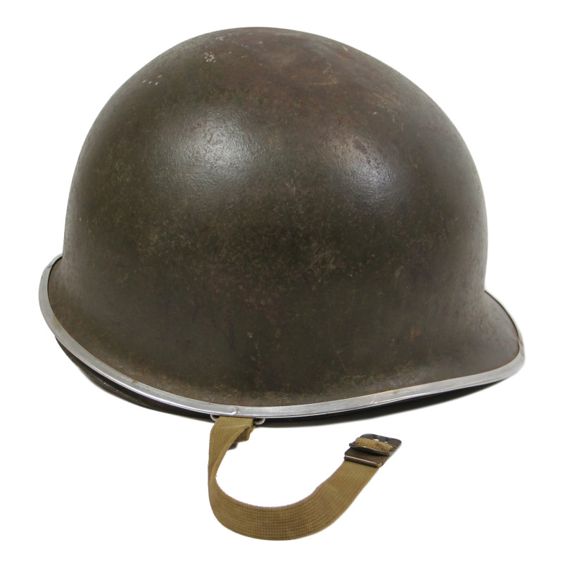 Casque M1, pattes fixes, liner WESTINGHOUSE, T/5 Ralph Williams, assistant aumônier, ETO
