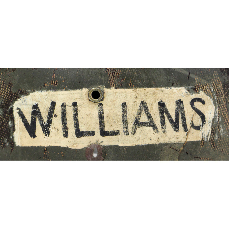 Helmet, M1, Fixed Loops, WESTINGHOUSE Liner, T/5 Ralph Williams, Chaplain Assistant, ETO