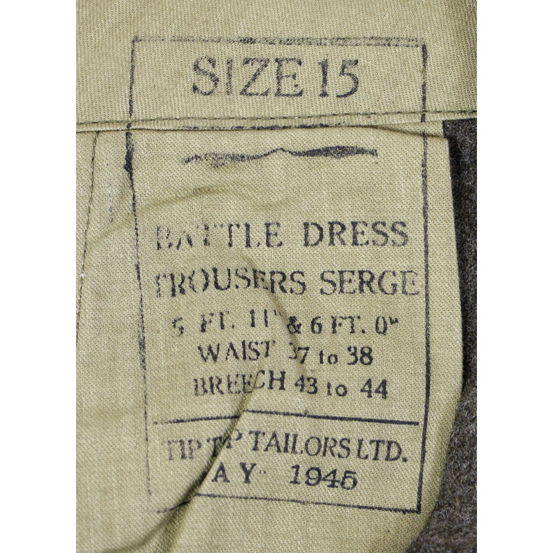 Pantalon canadien, Pattern 1939, taille 15, état neuf
