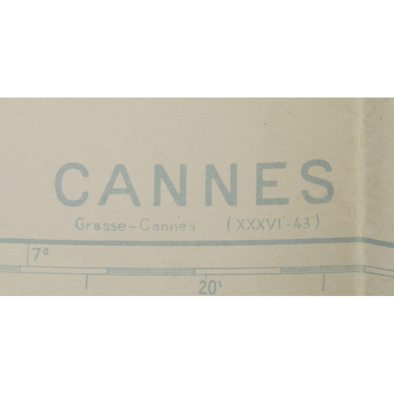 Map, Allied, Cannes, Operation Dragoon, SECRET, 1944, 509th PRCT