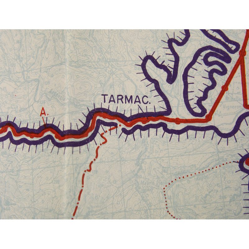 Map, Allied, Cannes, Operation Dragoon, SECRET, 1944, 509th PRCT
