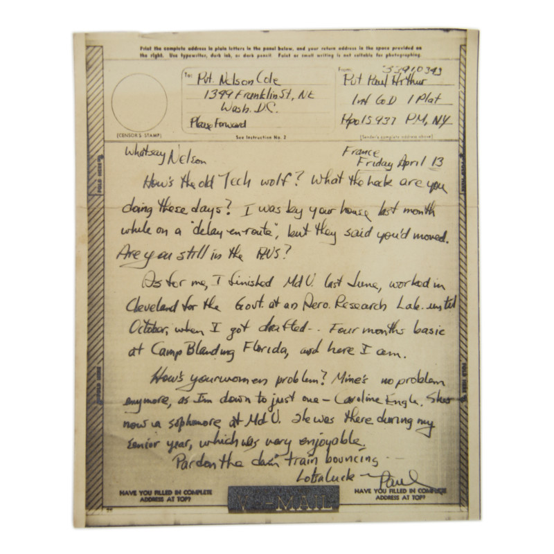 Grouping, Cpl. Nelson Cole, 115th Inf. Regt., 29th Infantry Division