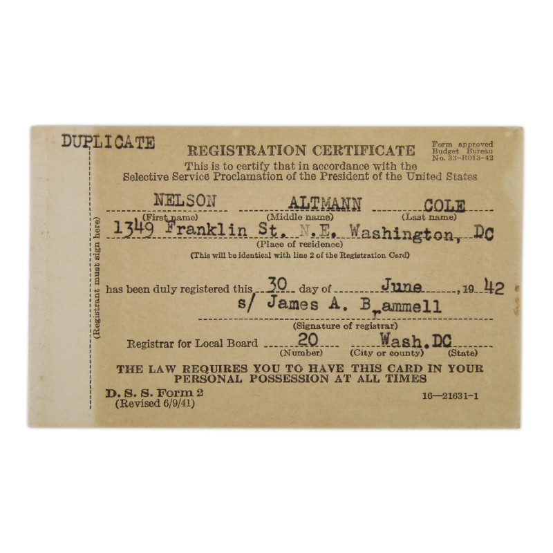 Grouping, Cpl. Nelson Cole, 115th Inf. Regt., 29th Infantry Division