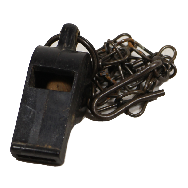 Whistle, Plastic, Black, US Army