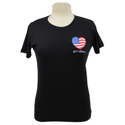T-Shirt, noir, coeur US, 101ème Airborne