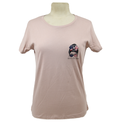 T-shirt, pink, American bow, Women can fly