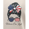 T-shirt, pink, American bow, Women can fly