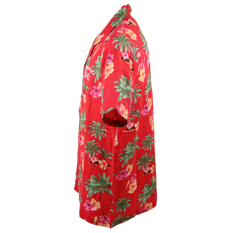 Chemise hawaïenne, rouge, Pearl Harbor