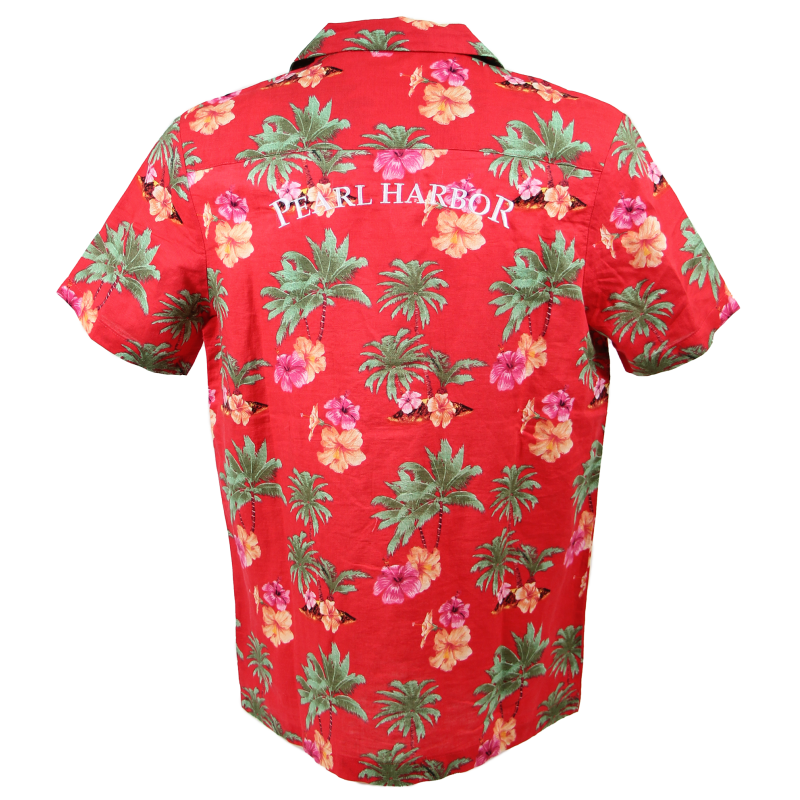 Chemise hawaïenne, rouge, Pearl Harbor