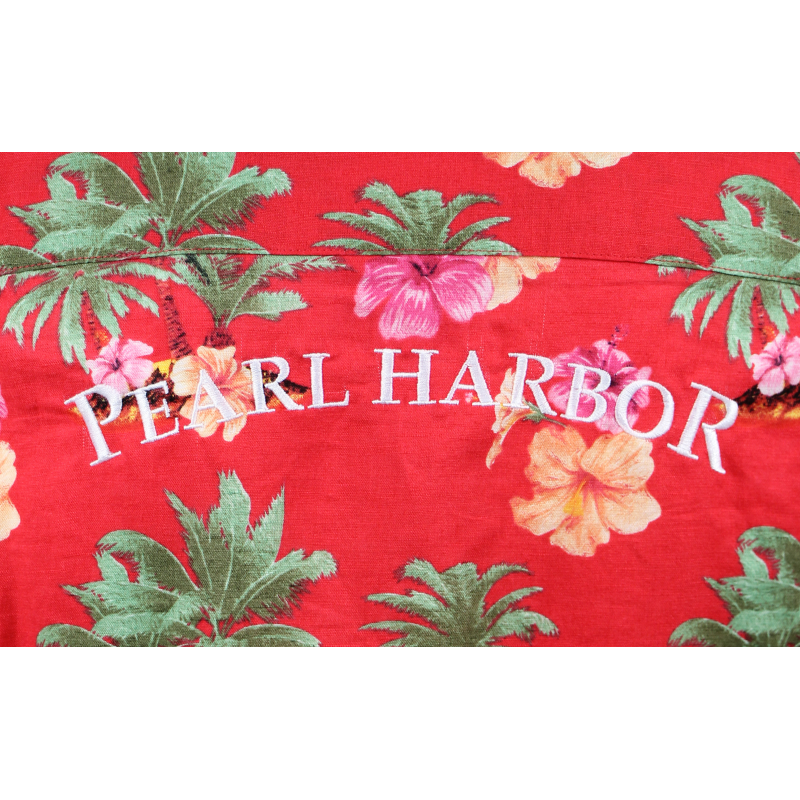 Chemise hawaïenne, rouge, Pearl Harbor