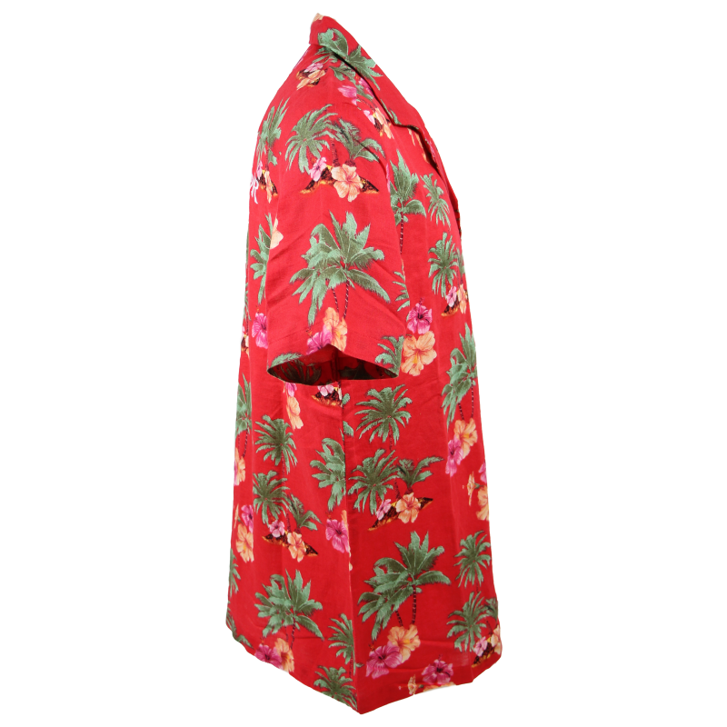 Chemise hawaïenne, rouge, Pearl Harbor