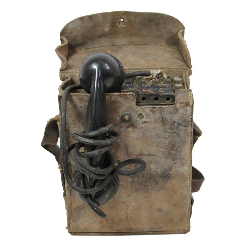 Telephone, Field, EE-8-A, Signal Corps, with Leather Case