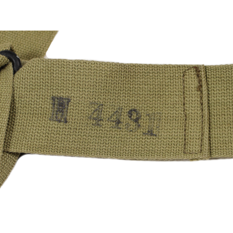 Bretelles, pantalon de parachutiste M-1942, OD 3, matricule partiel