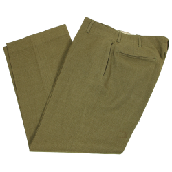 Trousers, Wool Serge, OD, 33 x 29, 1941, S/Sgt. Leonard Silverman