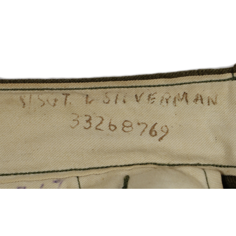 Pantalon moutarde, 33 x 29, 1941, S/Sgt. Leonard Silverman