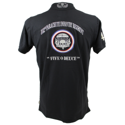 Polo, black, 502nd PIR, 101st Airborne Division, Carentan