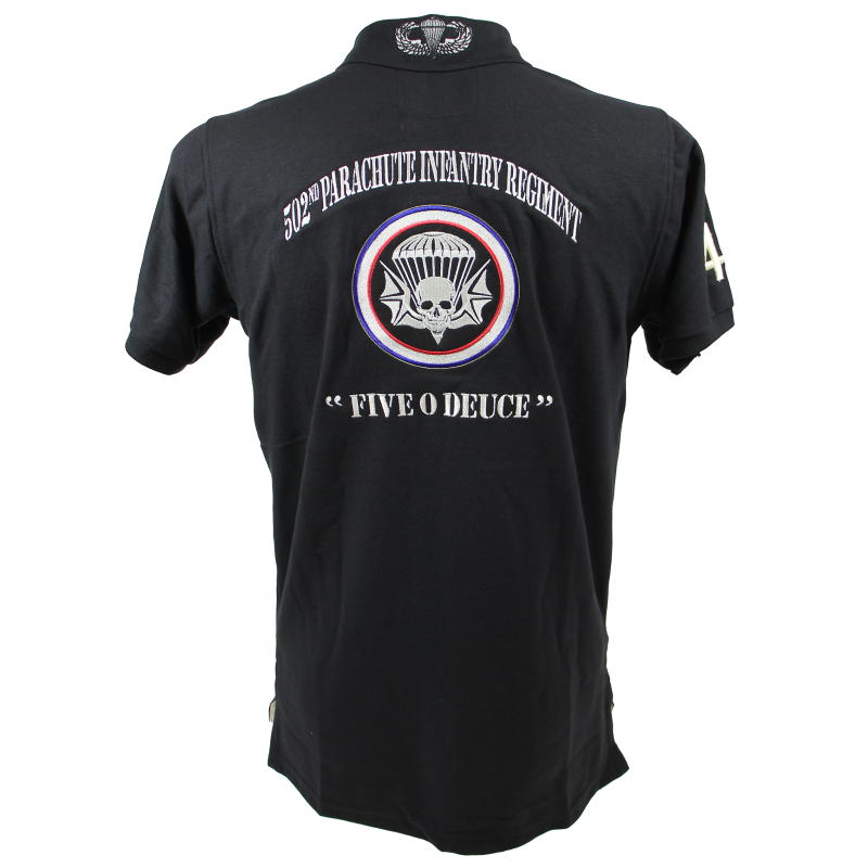 Polo, black, 502nd PIR, 101st Airborne Division, Carentan