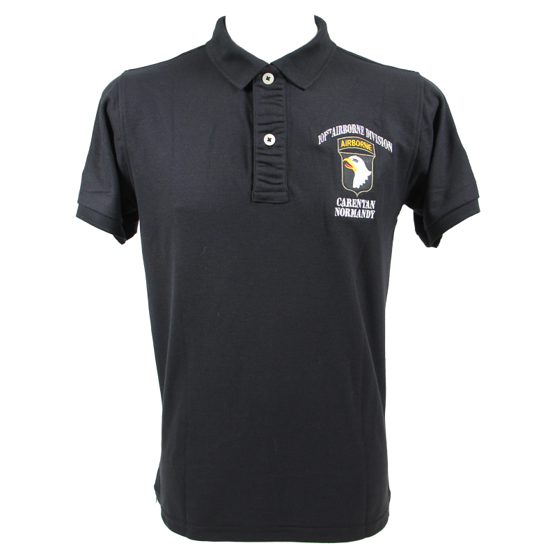 Polo, black, 502nd PIR, 101st Airborne Division, Carentan