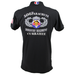 Polo, black, 506th PIR, 101st Airborne Division, Carentan