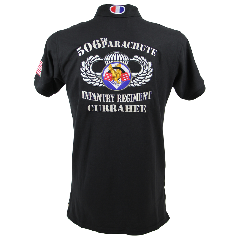 Polo, black, 506th PIR, 101st Airborne Division, Carentan
