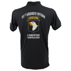 Polo noir, 101st Airborne, Carentan - Normandy