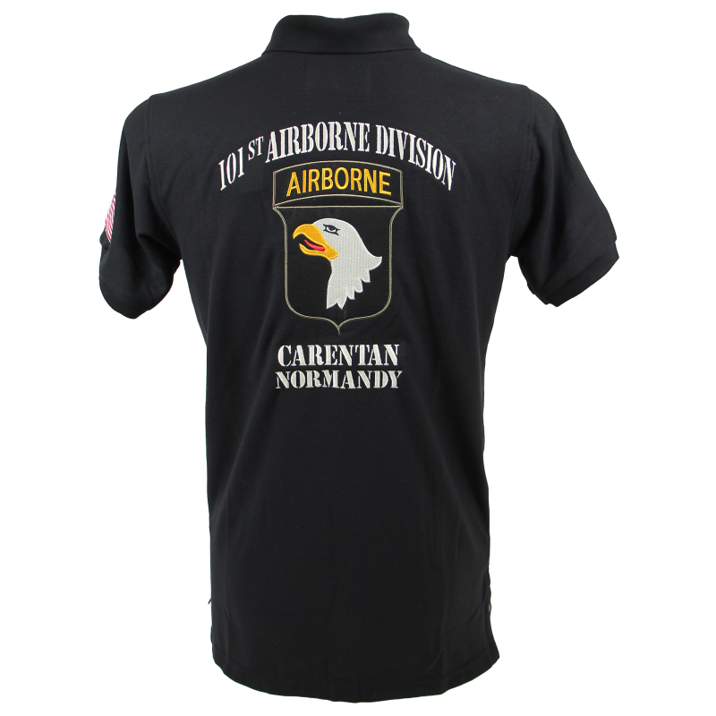 Polo noir, 101st Airborne, Carentan - Normandy