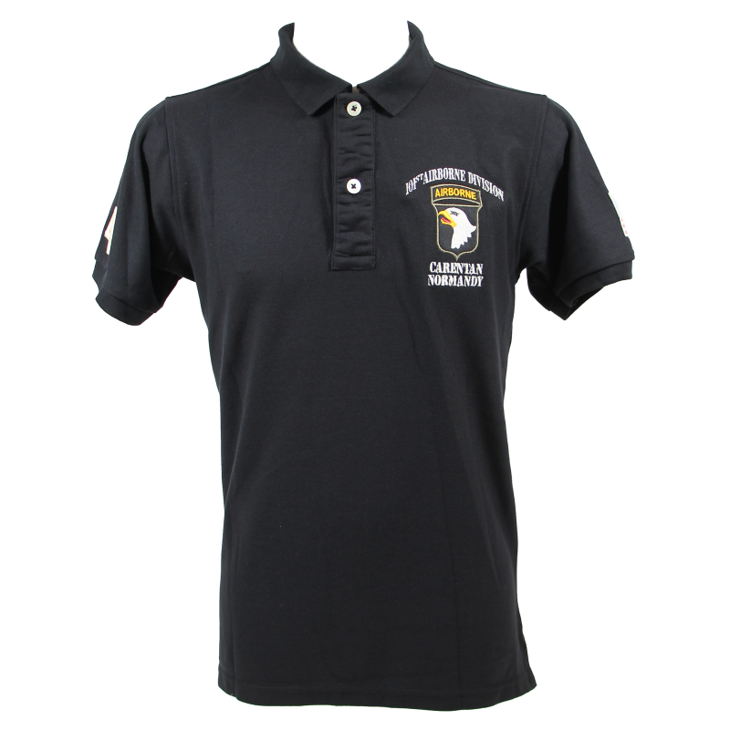Polo, black, 101st Airborne, Carentan - Normandy
