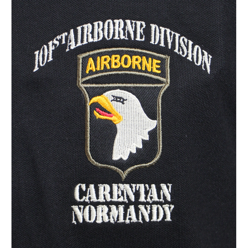 Polo, black, 101st Airborne, Carentan - Normandy