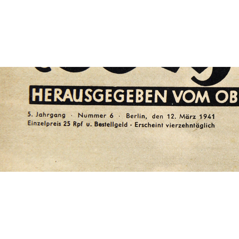Magazine, Die Wehrmacht, 12 mars 1941