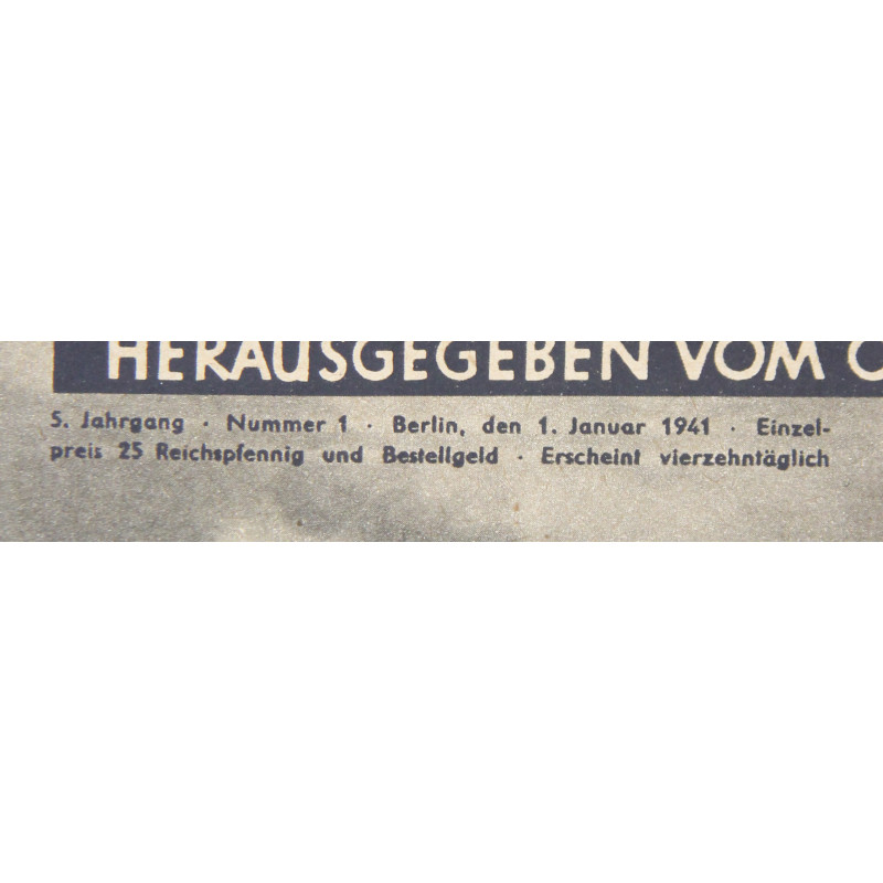 Magazine, Die Wehrmacht, 1er janvier 1941