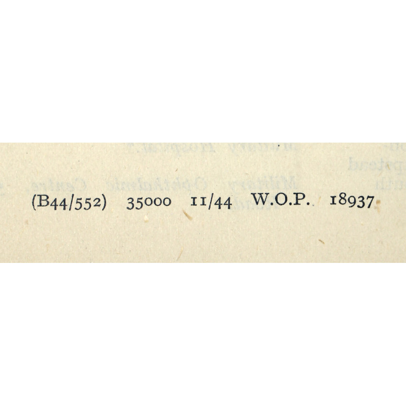 Manual, Memorandum on Hospital Accomodation Arrangements generally for Military Sick and Wounded in the United Kingdom