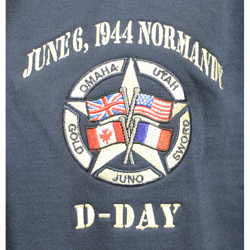Sweat à capuche, bleu, D-Day Normandy, 6 June 1944