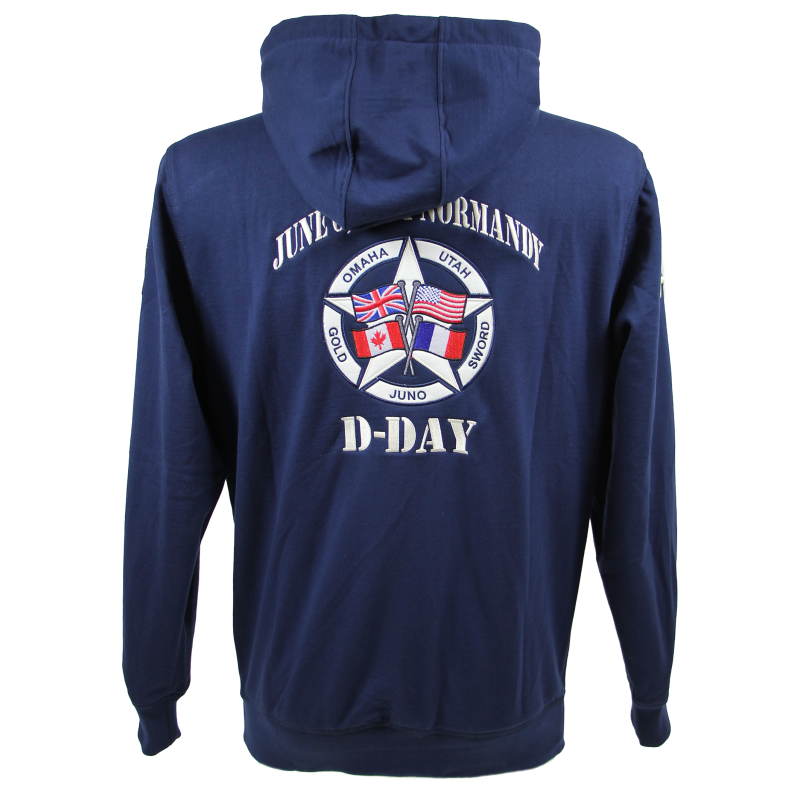 Sweat à capuche, bleu, D-Day Normandy, 6 June 1944
