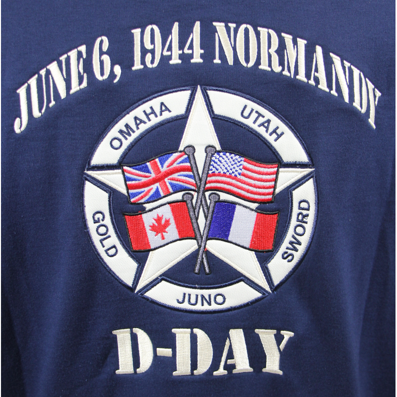 Sweat à capuche, bleu, D-Day Normandy, 6 June 1944
