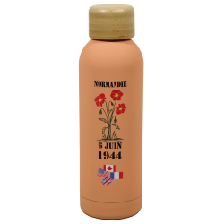 Bouteille isotherme, abricot, Coquelicots
