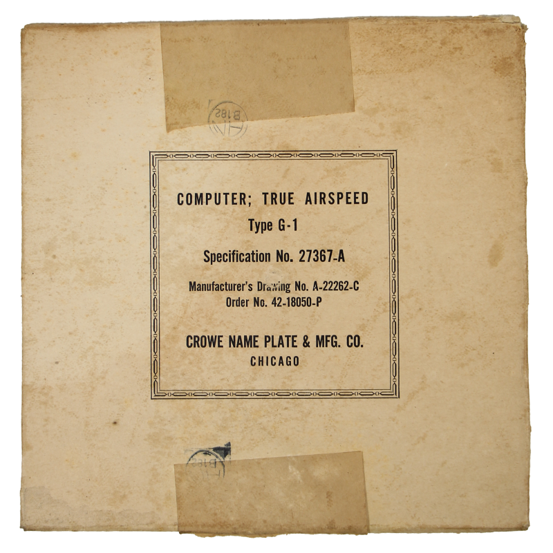 Computer, True Airspeed, Type G-1, 1942, in Cardboard Sleeve
