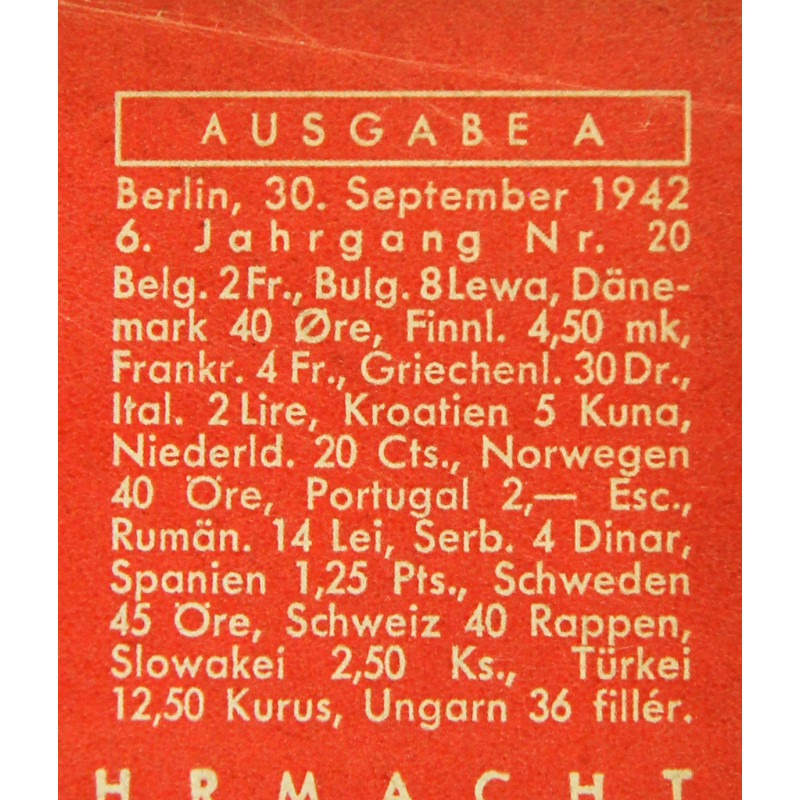 Magazine, Die Wehrmacht, 30 septembre 1942