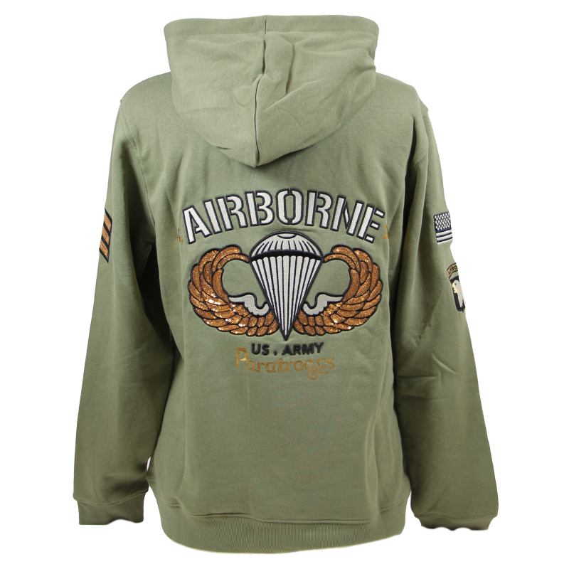 Hooded sweatshirt, Jump wings, sequins