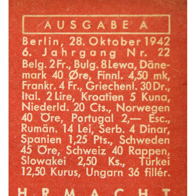 Magazine, Die Wehrmacht, 28 octobre 1942