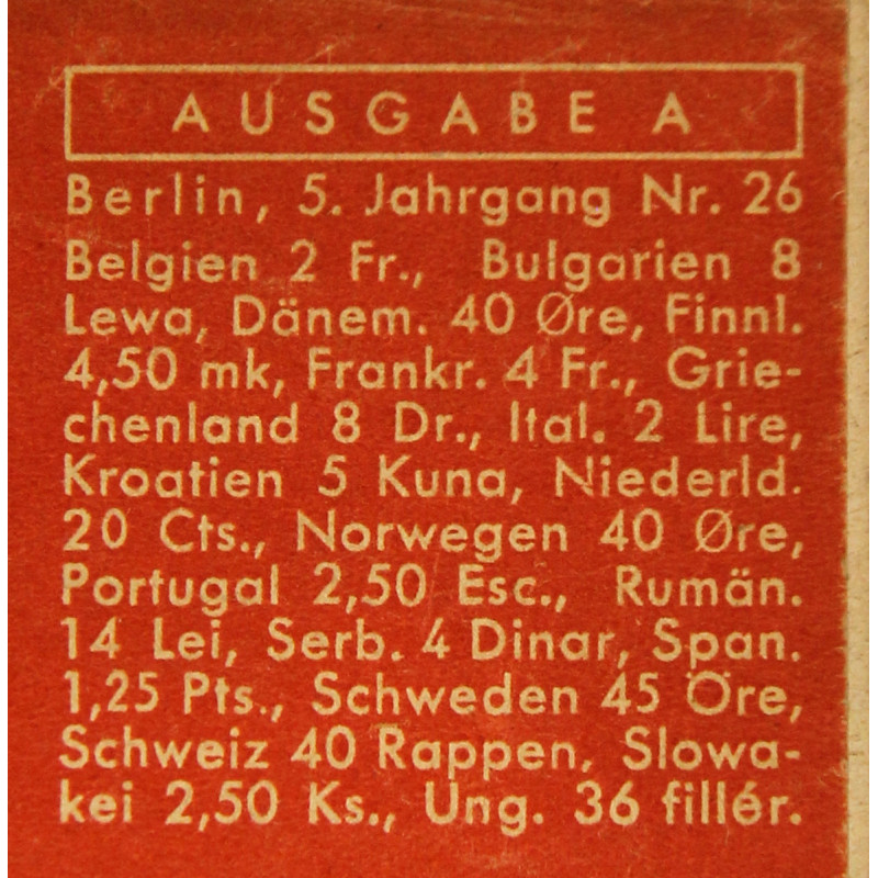 Magazine, Die Wehrmacht, Nr. 26, 1941