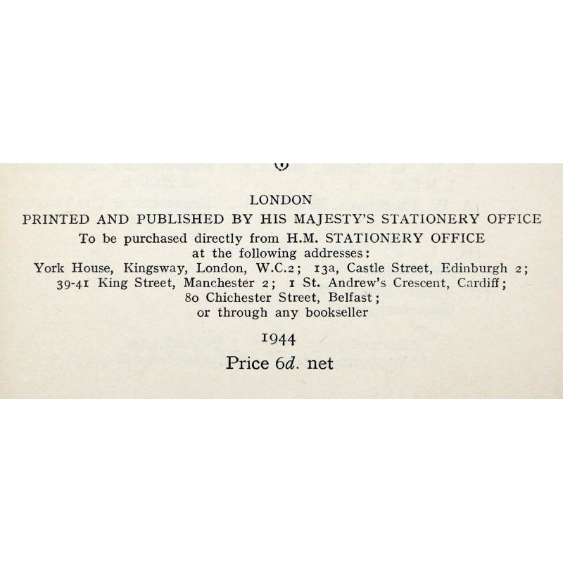 Manual, British, National War Formulary, 1944