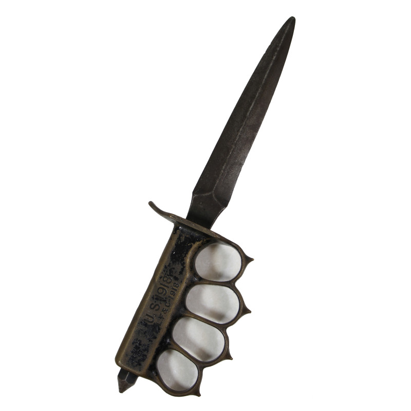 Couteau de tranchée, Knuckle Knife, M1918, L.F. & C., avec fourreau de baïonnette raccourci