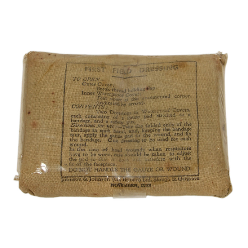 Dressing, Field, First, British, Johnson & Johnson (Gt. Britain) Ltd., November, 1943