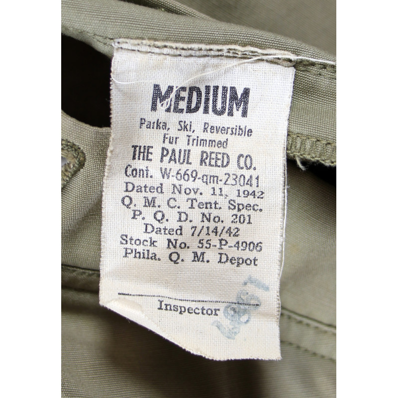 Parka, Ski, Reversible, Fur-Trimmed, FSSF, Medium, 1942