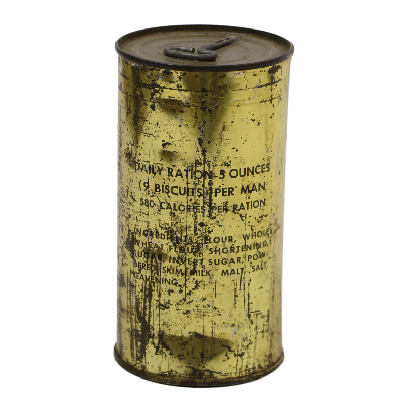 Boîte de biscuits, US Navy, Emergency Rations For Life Rafts and Boats, 1944, pleine