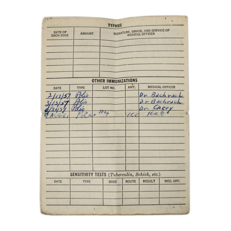 Carte, Physical Record Card, Cpt. Charles Pickering, 99th TCS, 441st TCG, 9th Air Force, USAAF, ETO